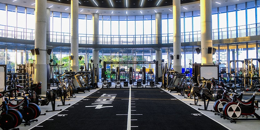 Jogging tracks and fitness areas