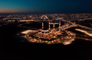 aerial view of the grand mosque of astana in kazak 2023 11 27 05 23 21 utc