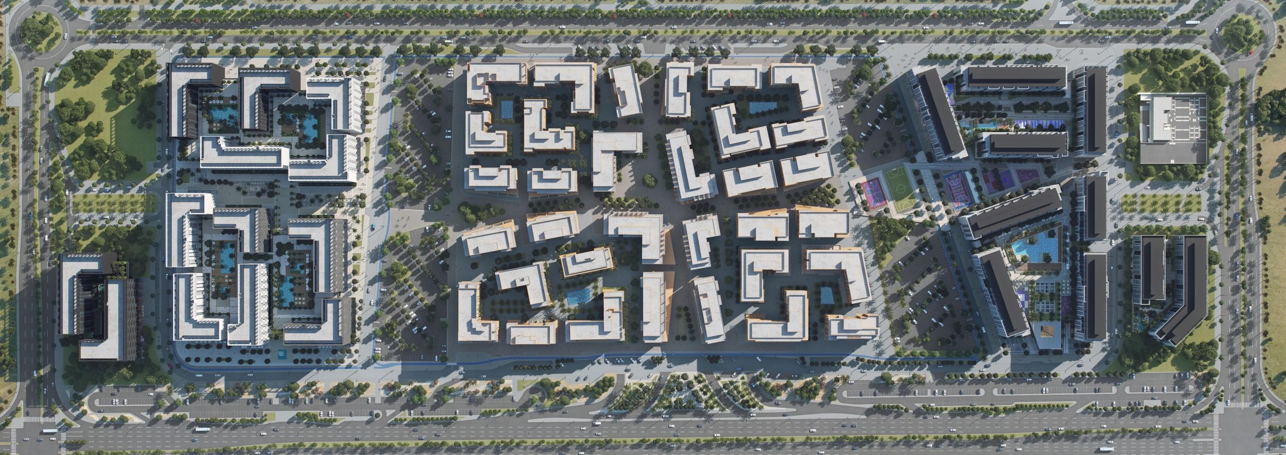 aerial masterplan al mamsha sharjah