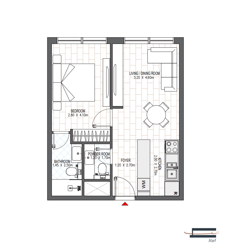 1br 506sqft