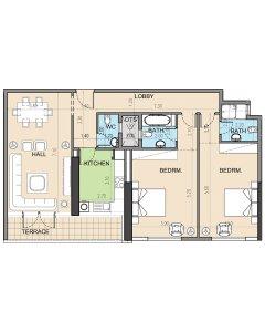 2 bedroom type a 5 1
