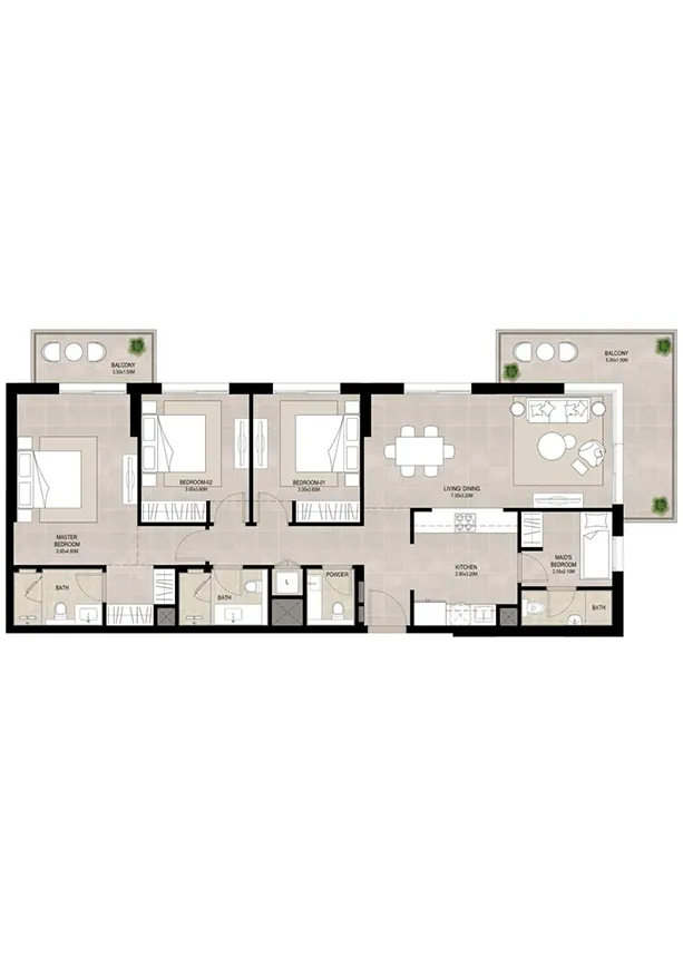 3br total 1405sqft suite 1201sqft balcony 204sqft.jpg